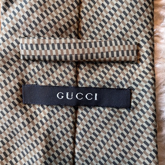 Gucci 100% silk green geometric tie - Picture 3 of 9